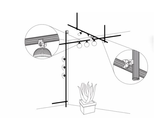 Трековый светодиодный светильник Fabbian Freeline F44 L11 02, фото 5