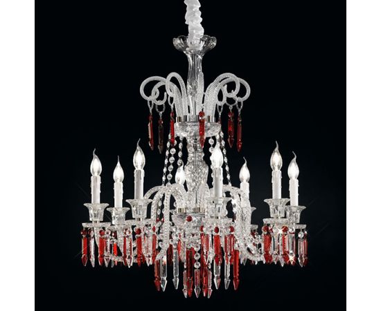 Люстра OR ILLUMINAZIONE 474/8 CR MIX ROSSO, фото 1