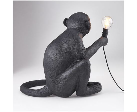 Настольный светильник Seletti The Monkey Lamp Black Sitting Version, фото 3