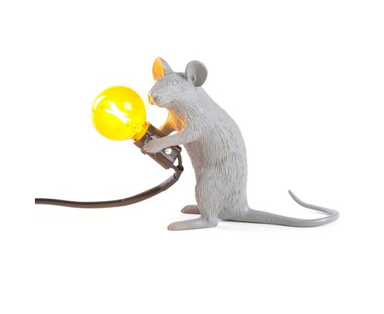 Настольный светильник Seletti Mouse Lamp Grey Mac, фото 1
