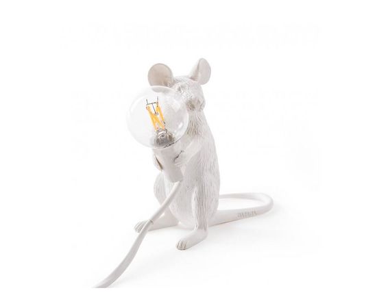 Настольный светильник Seletti Mouse Lamp Grey Mac, фото 2