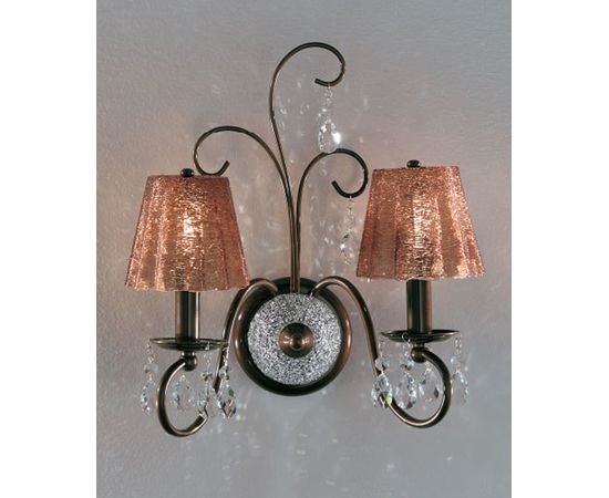 Настенный светильник IDL Rossella 301/2A CRISTALLO MARRONE, фото 1