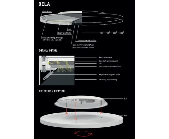 Потолочный светильник Molto Luce BINA SDI BASE, фото 4