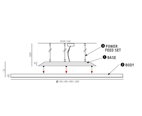Подвесной светильник Molto Luce BINA SQUARE 400, фото 4