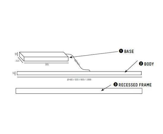 Встраиваемый светильник Molto Luce BINA ROUND 400 RECESSED, фото 4