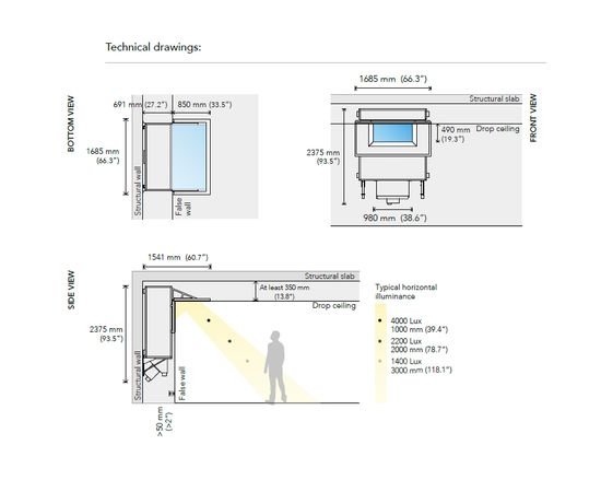 Настенная система освещения CoeLux CoeLux® 45 SQUARE, фото 5