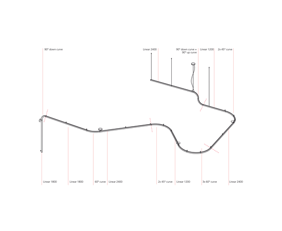 Подвесной светильник Artemide Alphabet of light system Linear, фото 6