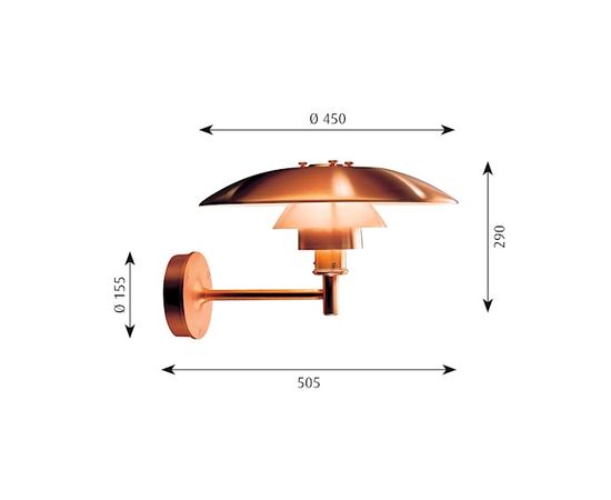 Уличный настенный светильник Louis Poulsen PH Wall, фото 2