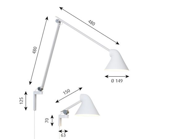 Настенный светильник Louis Poulsen NJP Wall, фото 2