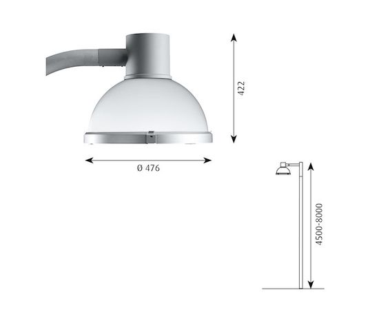 Уличный фонарь Louis Poulsen LP Icon Mini Opal Post, фото 2
