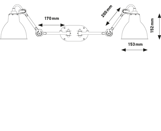 Настенный светильник DCW Editions Les Doubles de Gras N°204 Double, фото 2