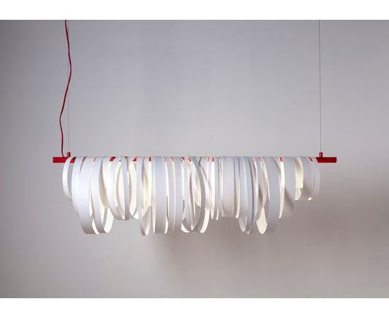Подвесной светильник Forestier  Suspension Circus Bandes Priplak Blanc Blanc, фото 2