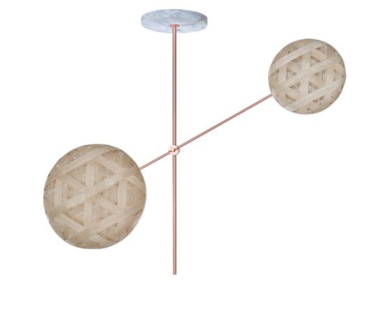 Подвесной светильник Forestier Structure Suspension Chanpen 2 Lights, фото 2