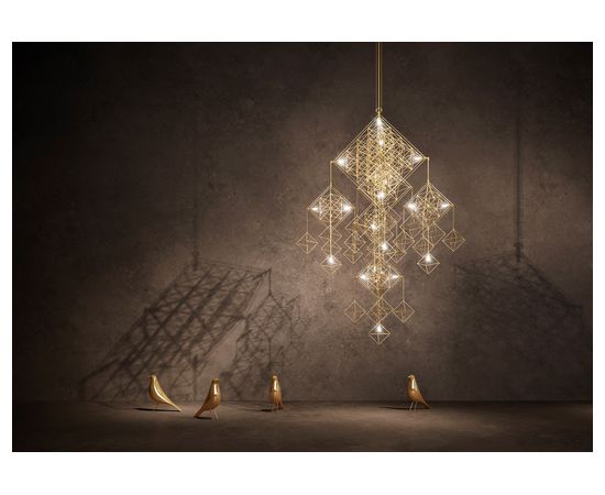 Подвесной светильник Forestier Suspension Pavuk 21lights Noir, фото 3