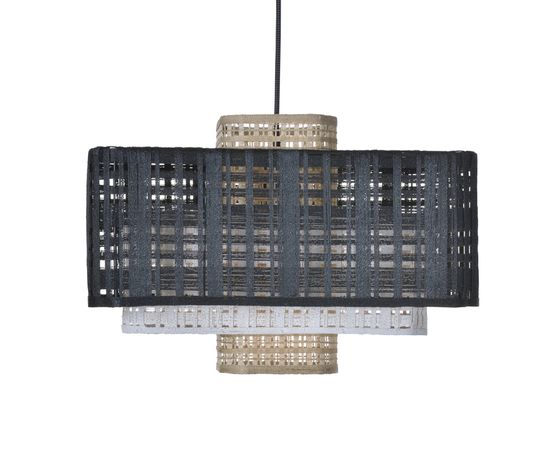 Подвесной светильник Forestier Suspension Matrix Naturel/blanc/noir, фото 1