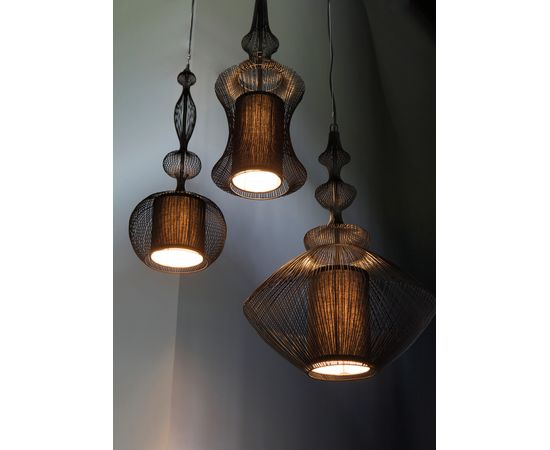 Подвесной светильник Forestier Suspension Opium Noir, фото 2