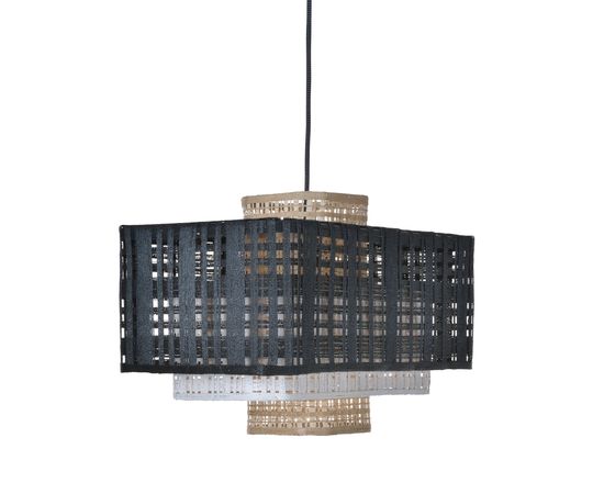 Подвесной светильник Forestier Suspension Matrix Naturel/blanc/noir, фото 2