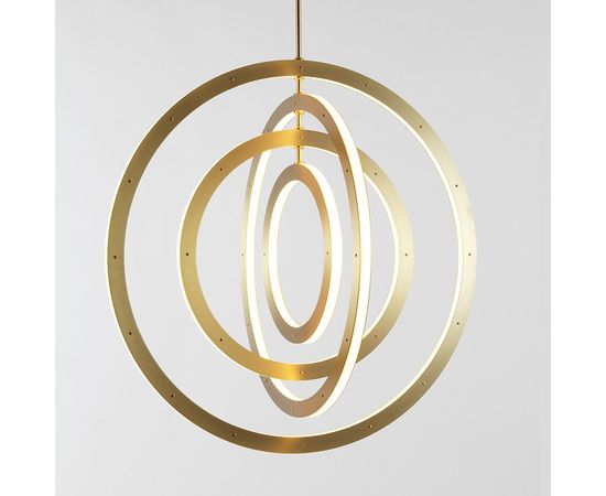 Подвесной светильник Roll &amp;amp; Hill Halo Chandelier - Vertical, 4 Rings, фото 1