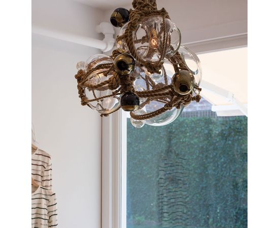 Подвесной светильник Roll &amp;amp; Hill Knotty Bubbles Chandelier - 1 Lg, 2 Sm Bubbles, 5 Barnacles, фото 2