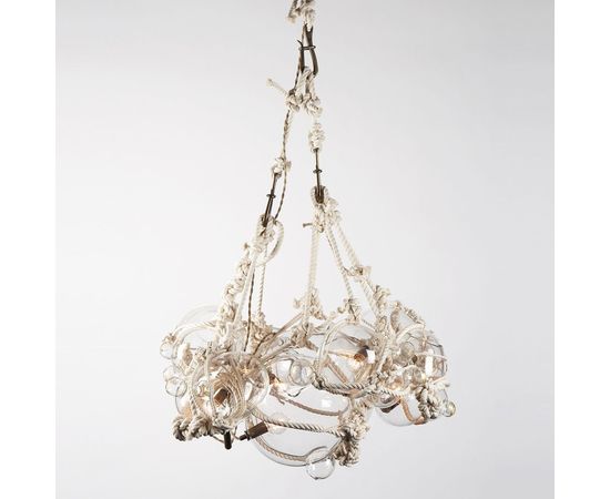 Подвесной светильник Roll &amp;amp; Hill Knotty Bubbles Chandelier - 1 Lg, 6 Sm Bubbles, фото 1