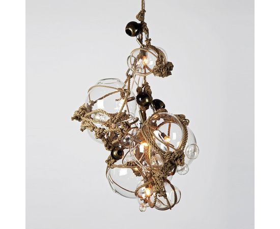 Подвесной светильник Roll &amp;amp; Hill Knotty Bubbles Chandelier - 3 Lg, 2 Sm Bubbles, 5 Barnacles, фото 1