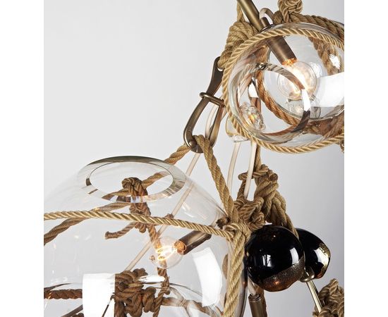 Подвесной светильник Roll &amp;amp; Hill Knotty Bubbles Chandelier - 3 Lg, 2 Sm Bubbles, 5 Barnacles, фото 2