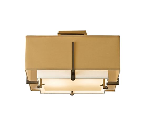 Люстра Hubbardton Forge Exos Square Small Double Shade Semi-Flush, фото 2