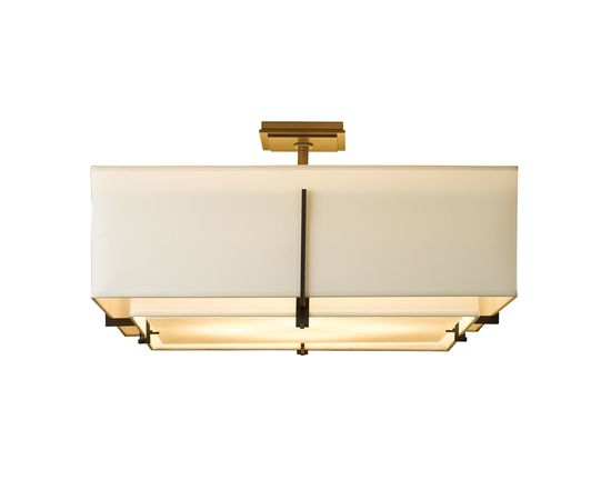 Люстра Hubbardton Forge Exos Square Small Double Shade Semi-Flush, фото 3