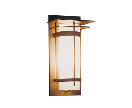 Настенный уличный светильник Hubbardton Forge Banded with Top Plate Small Outdoor Sconce, фото 3