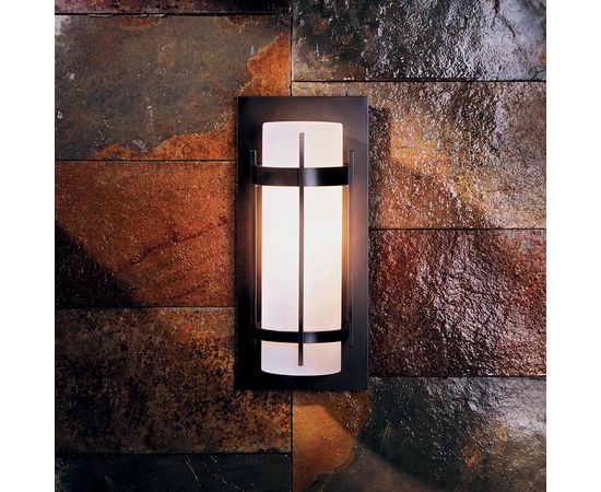 Настенный уличный светильник Hubbardton Forge Banded Small Outdoor Sconce, фото 4