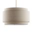 Подвесной светильник Crate and Barrel Avery Linen Double Drum Pendant Light, фото 1