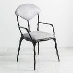 Стул с подлокотниками Markus Haase Faceted Bronze Patina Dining Chair with Arms, фото 1