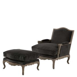 Кресло Eichholtz Chair + Footstool Winston, фото 1