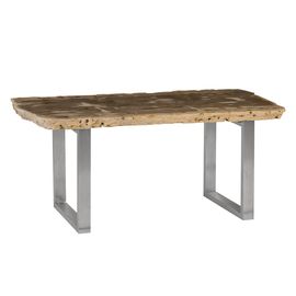 Обеденный стол Phillips Collection Petrified Wood Dining Table, Brushed Stainless Steel, фото 1