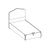 Кровать односпальная CILEK Flora Fabric Headed Bed With Base, фото 4
