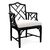 Стул с подлокотниками Jonathan Adler Black Chippendale Arm Chair, фото 1