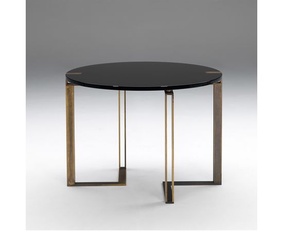 Обеденный стол Paolo Castelli Black and Gold table round, фото 4