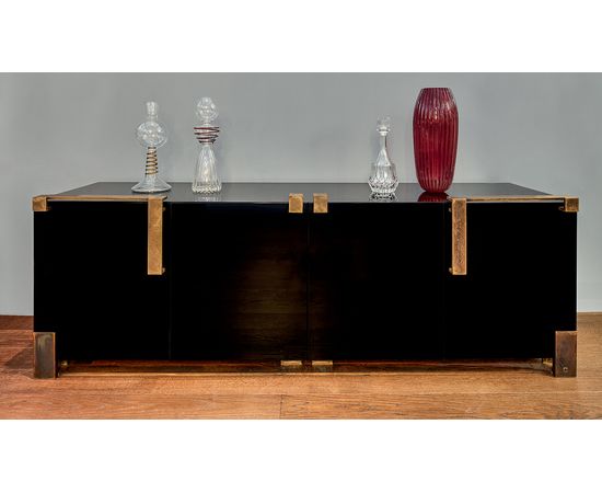 Тумба Paolo Castelli BLACK &amp; GOLD LOW CABINET, фото 2
