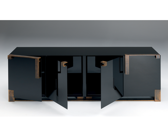 Тумба Paolo Castelli BLACK &amp; GOLD LOW CABINET, фото 3