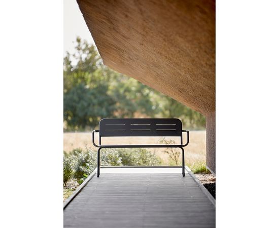 Скамейка WOUD RAY bench with armrest, фото 10
