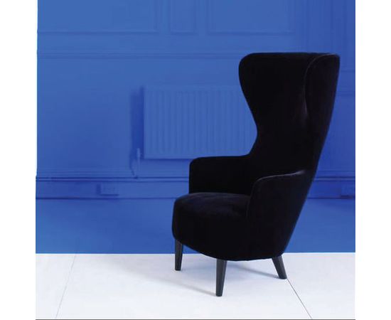 Кресло Tom Dixon Wingback Chair Black Legs, фото 1
