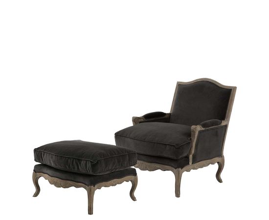 Кресло Eichholtz Chair + Footstool Winston, фото 1