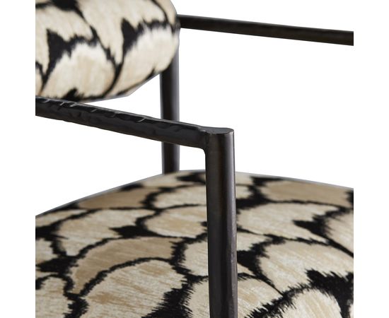 Стул с подлокотниками Arteriors Barbana Chair Ocelot Embroidery, фото 3