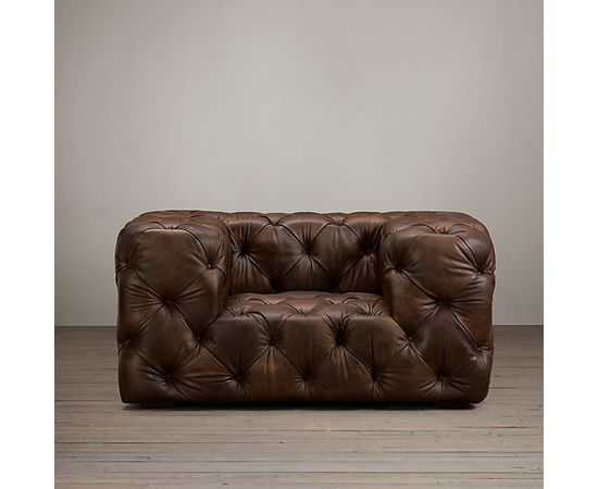 Restoration Hardware Soho Tufted Leather Chair, фото 3