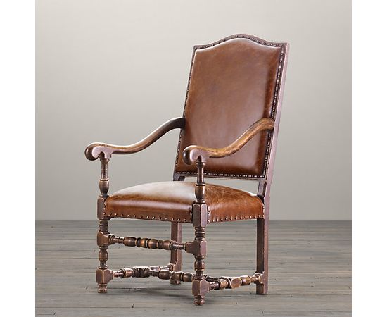 Restoration Hardware 18th C. French Leather Chair, фото 1