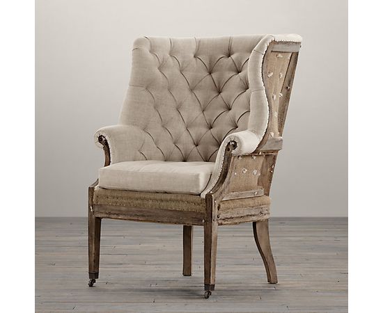 Restoration Hardware Deconstructed 19th C. English Wing Chair, фото 1