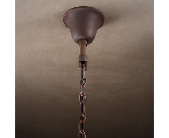 Подвесной светильник Restoration Hardware Foucault&#039;s Twin-Orb Crystal Chandelier Rustic Iron, фото 2