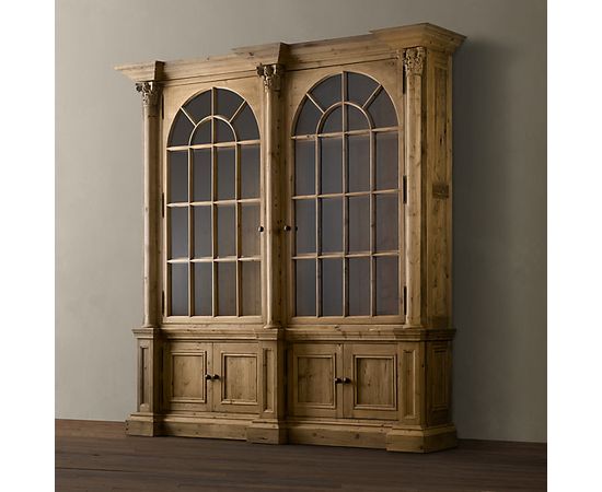 Книжный шкаф Restoration Hardware Palladian Salvaged Pine Double Library Bookcase, фото 2