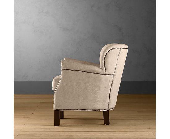 Кресло Restoration Hardware Professor's Upholstered Chair With Nailheads, фото 3