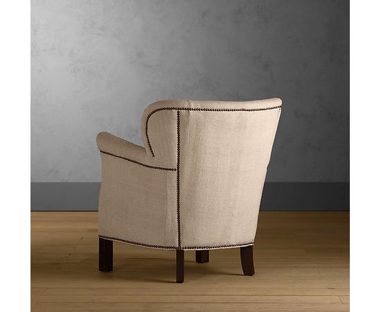 Кресло Restoration Hardware Professor's Upholstered Chair With Nailheads, фото 4